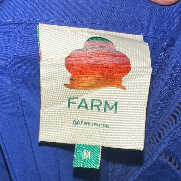 Farm Rio Blue Lace Sleeveless Maxi Dress Sz. M - Picture 10 of 11